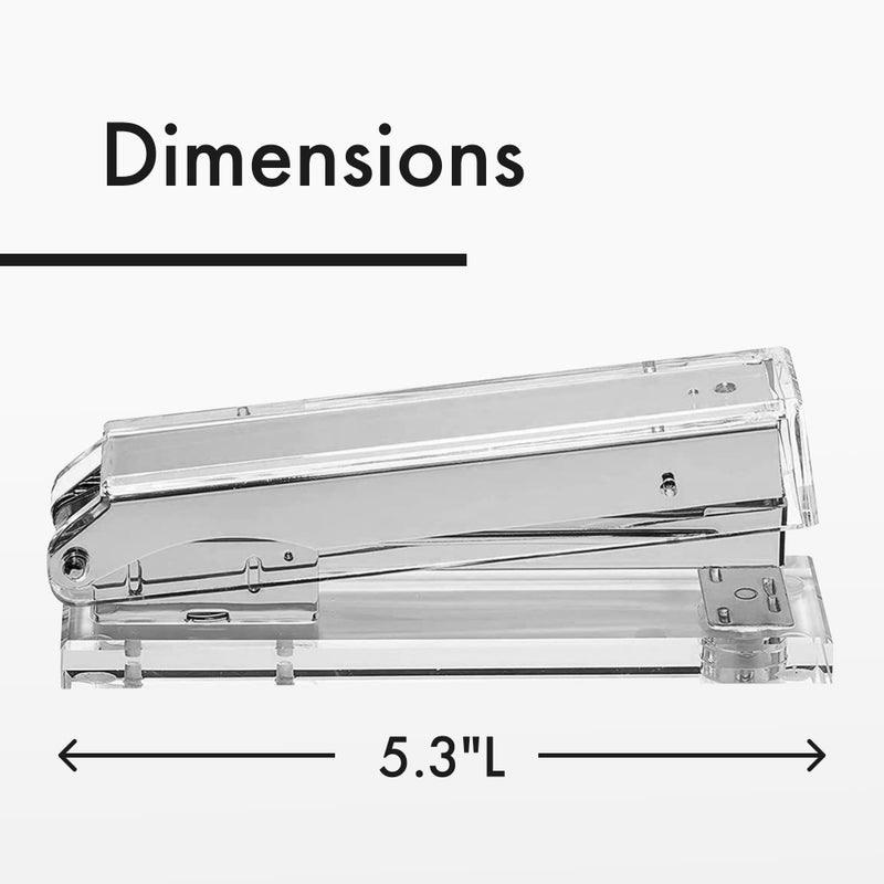OfficeGoods Acrylic Stapler â€“ Aesthetic & Durable Silver Desk Staple for Modern Office â€“ Stylish & Compact Office Supplies for Women & Men - Image 4